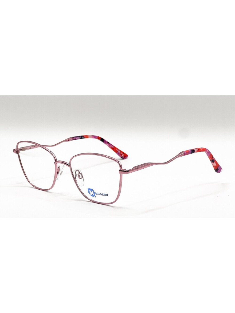 Modern Brynlee Pink Fuchsia Marble Rectangle Eyeglass Frames 52-18-140